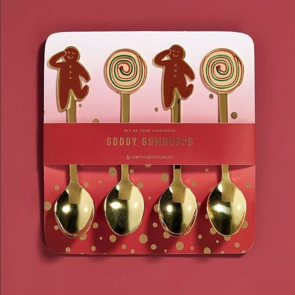 Set of 4 Goody Gumpdrops Teaspoons by Anthropologie - Picture 1 of 4
